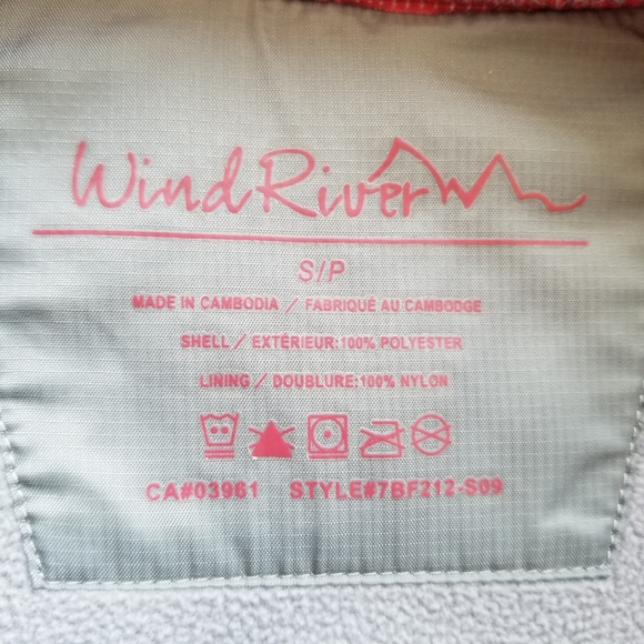 WindRiver Sweater Fleece Jacket Red Windbreaker - Picture 8 of 16